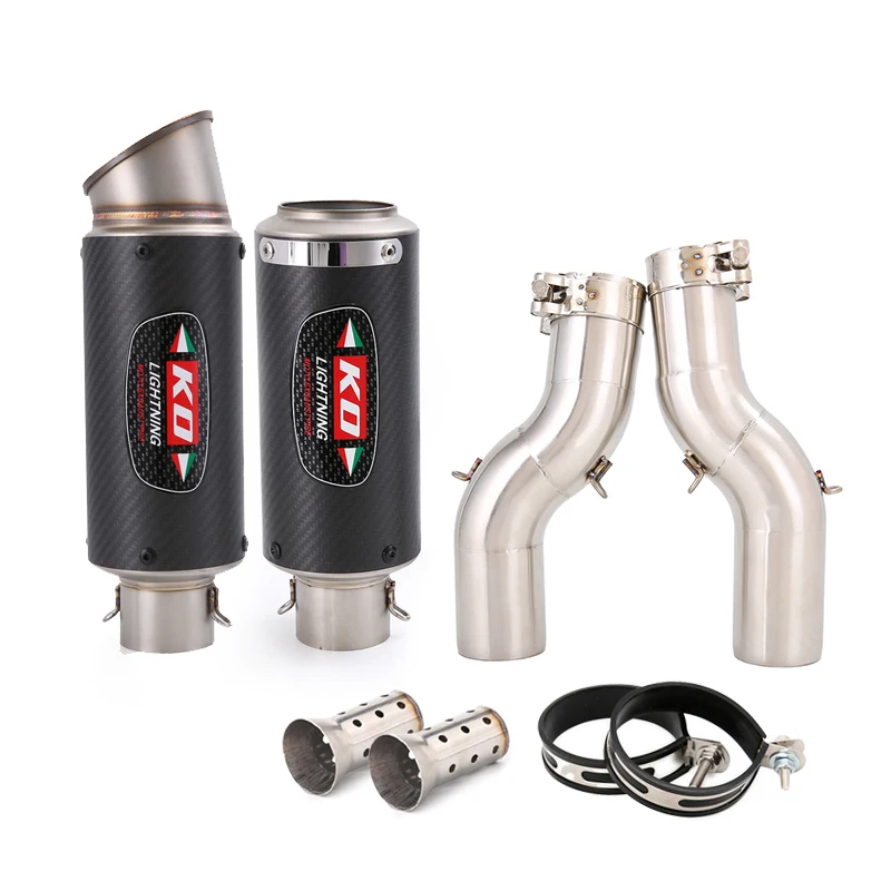 

For SUZUKI GSXR1300 GSXR 1300 2021-2025 Mid Link Pipe Motorcycle Exhaust System 51mm Muffler Stainless Steel With DB Killer