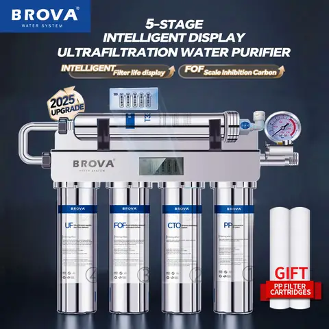BROVA cuisine filtre à eau mise à niveau 5 étapes ultrafiltration purificateur d'eau ménage Direct purificateur d'eau potable filtre à eau du robinet