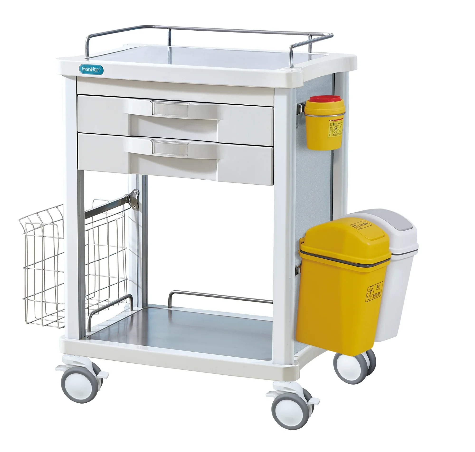 2025/HH/ZLC-373 ABS Plastic Hospital Anaesthesia Treatment Trolley Medical Medicine Emergency Trolley cart