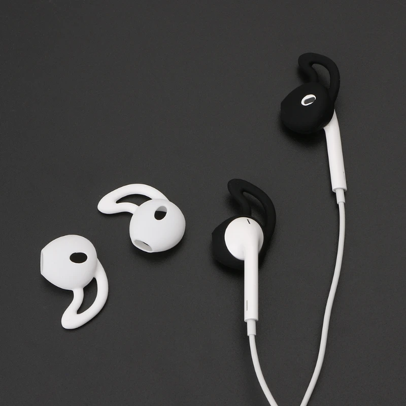 2Pairs Silicone in-ear Headset Earbuds Cover with Ear Hook for Apple