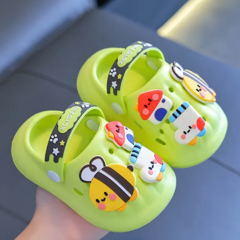 Children Garden Shoes Cute EVA Cartoon Beach Sandals Babies Summer Slippers High Quality Soft Kids Outdoor Slippers Flip Shoes