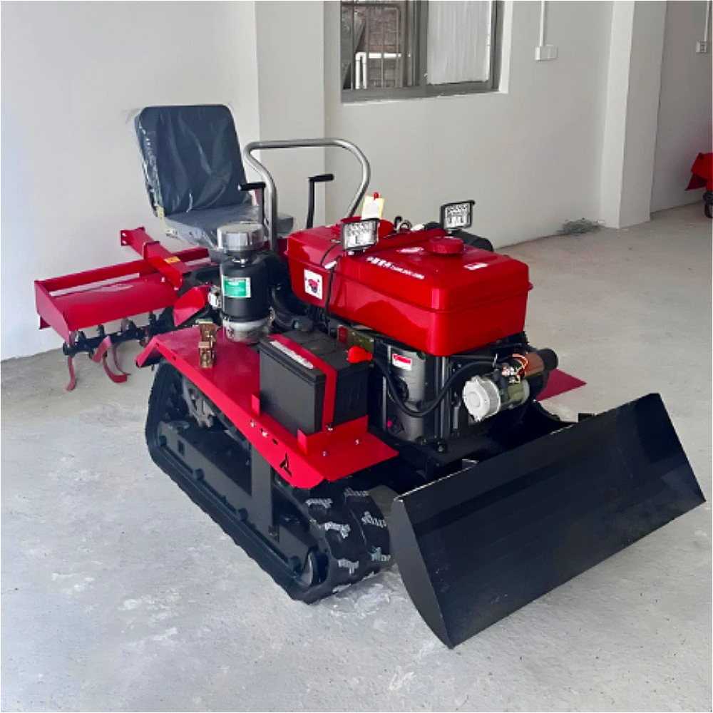 25-50hp Seat Mounted Water and Drought Dual Purpose Crawler Plow Digger Small Farm Rotary Tiller for Sale