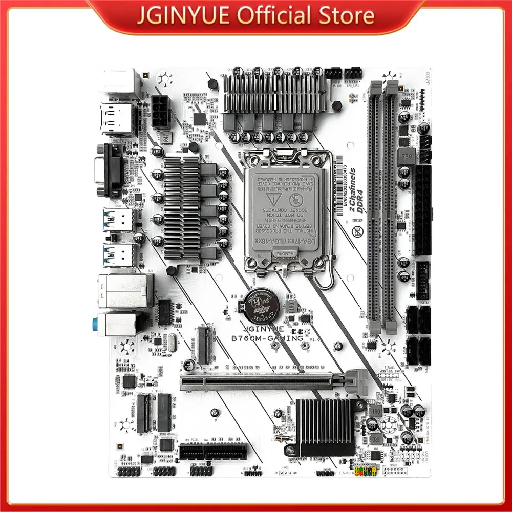 

JGINYUE B760M Motherboard LGA 1700 Support Intel Core i3/i5/i7/i9 12th 13th Processor Dual channel DDR4 Memory B760M-GAMING