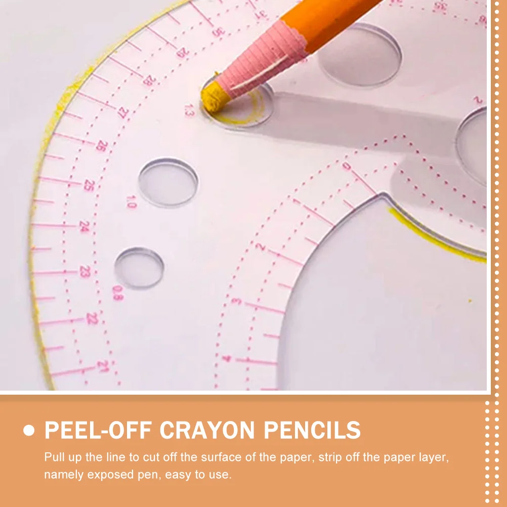 Crayon alat lukis lilin pensil minyak Peel-off spidol Cina pensil gambar portabel warna-warni berwarna