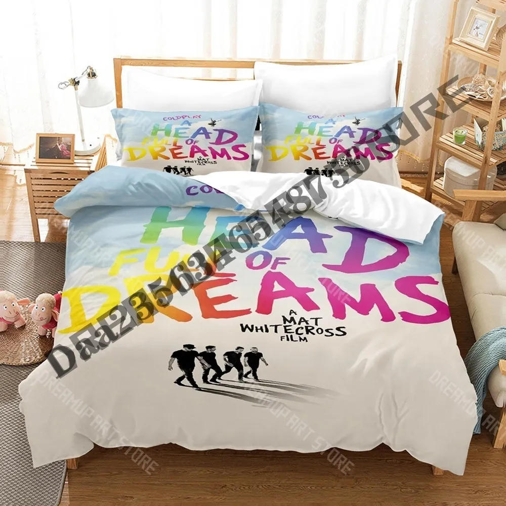 Juego de cama con estampado 3D de C-Coldplay para niños y niñas, funda de edredón y funda de almohada, tamaños Twin, Queen, King, Full, Single, Double