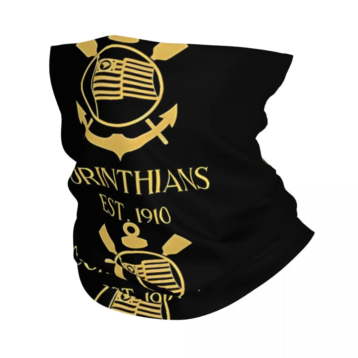 Gold Bandana Neck Gaiter Motorcycle Club Corinthians Face Scarf Balaclava Cycling Unisex Adult Washable