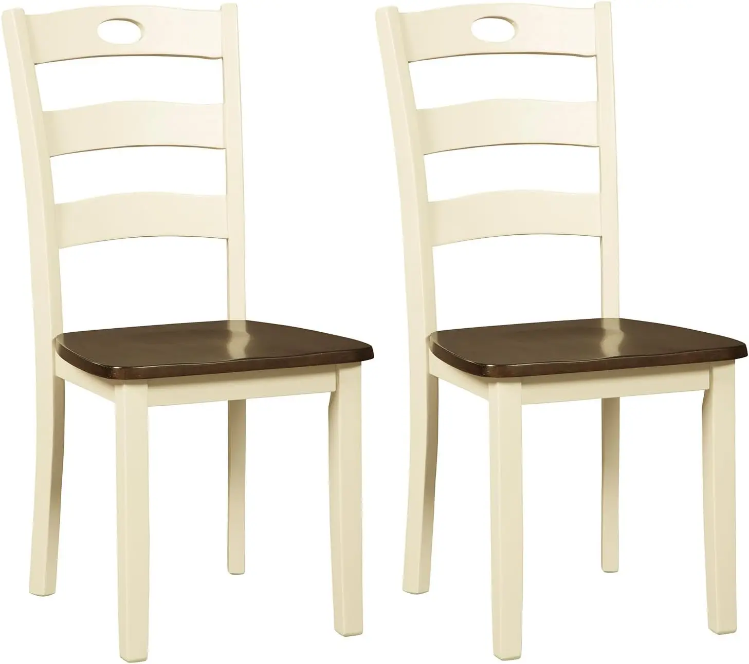 

Обеденный стул с деревянной спинкой в стиле кантри, кремово-коричневый, 18 дюймов, набор из 2 штук, для домашнего декора