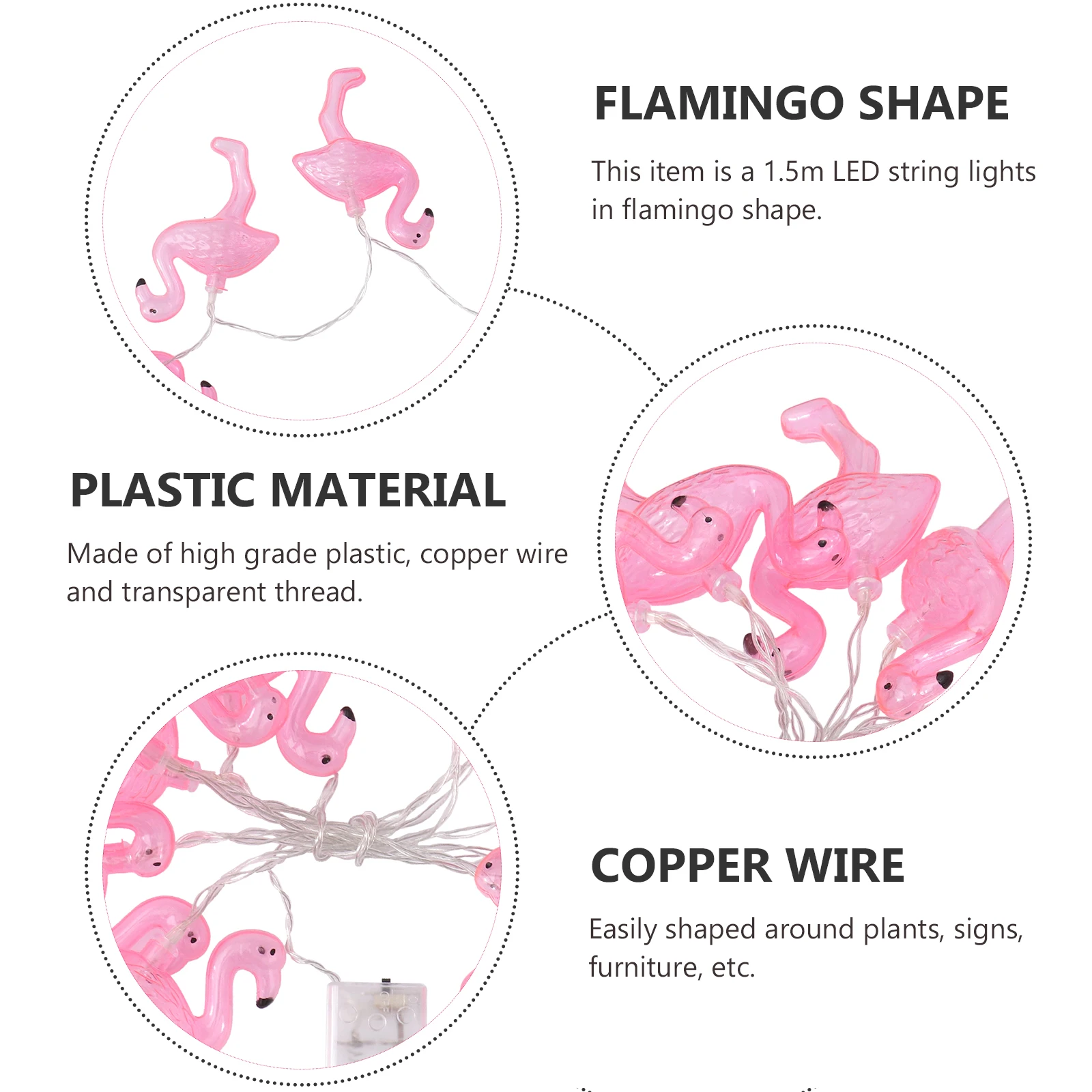 

1.5M Flamingo Bulbs Red For Garden Wedding Party Outdoor Christmas Decoration Led String Lights Party String Lights Decoration