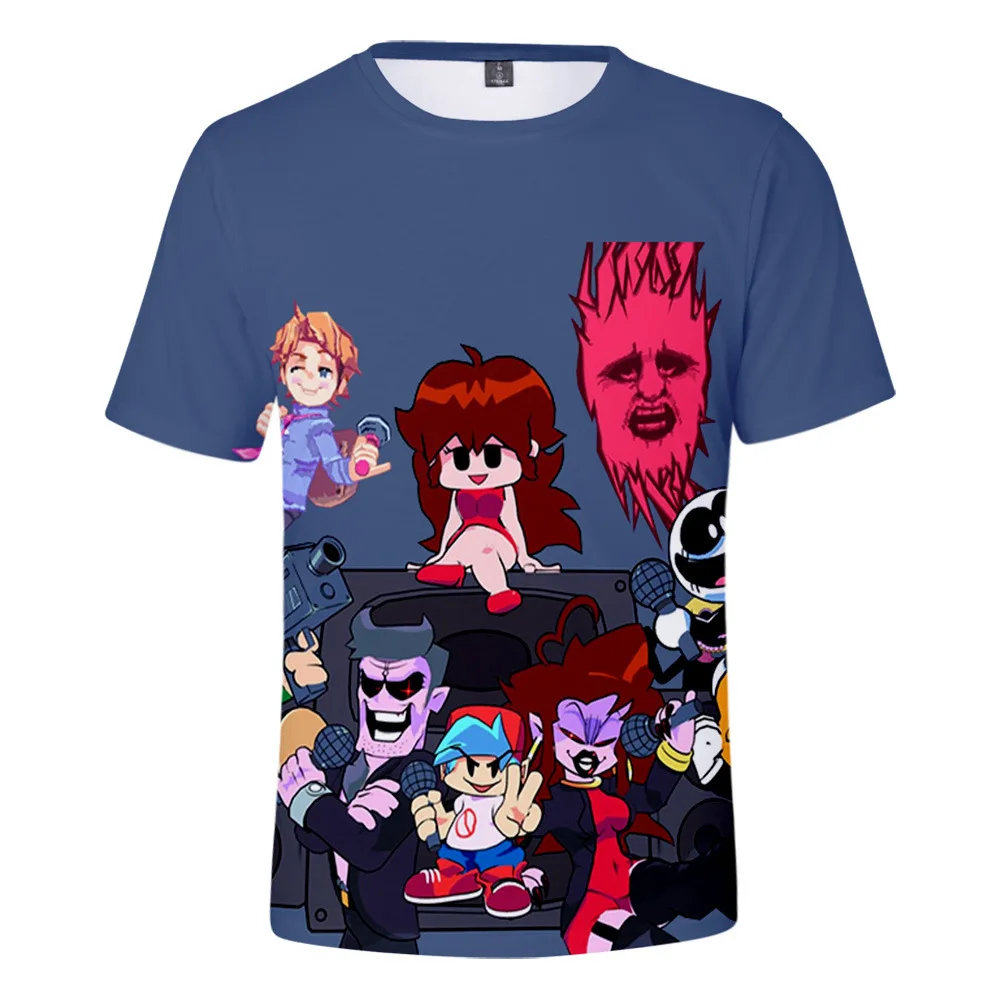 T-Shirts Anime Cartoon Friday Night Funkin Children's Clothing 3D Print Kids T Shirt Fashion Casual T-Shirt Boys Girls Tees Tops