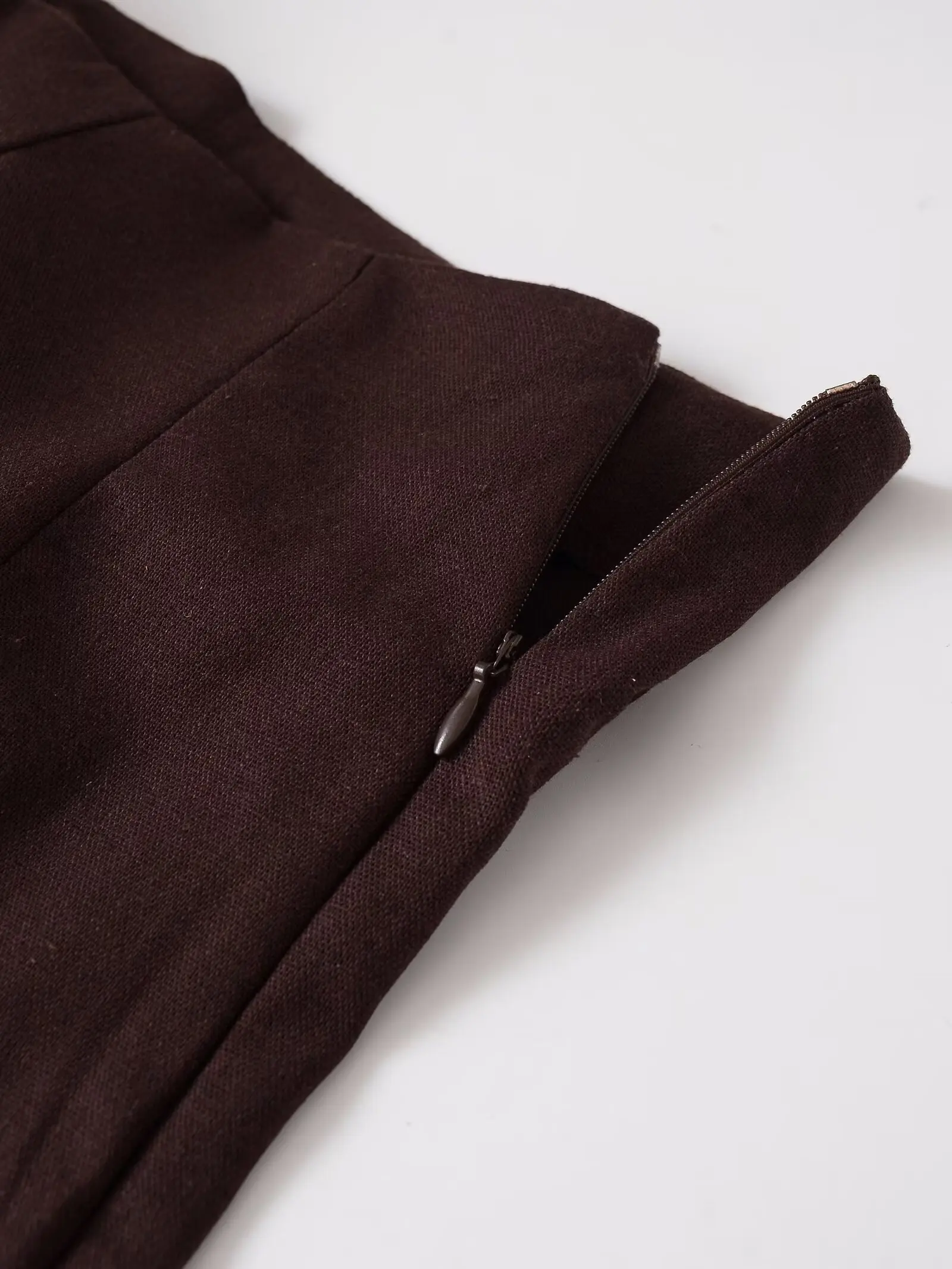 KONDALA Volwassen vintage rits elegante vintage herfst lange rok chique mode 2025, herfst streetwear casual a-lijn vrouwelijke rok