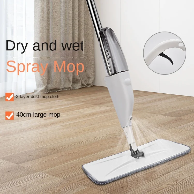 Magic Spray Mop Wooden Floor with Reusable Microfiber Pads 360 Degree Handle Home Windows Kitchen Mop Sweeper Broom Clean Tools