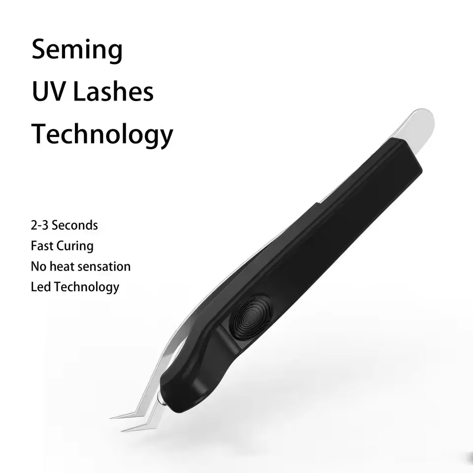 Ultraviolet UV Tweezers Eyelash Extension Grafting Curing Lamp with Press Switch Rechargeable