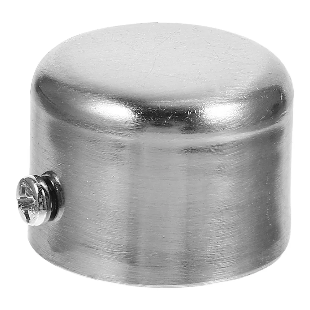 

Black Curtain Rod End Caps Stainless Steel Decorative Finials For Window Drapery Metal Pole Cover End Plug