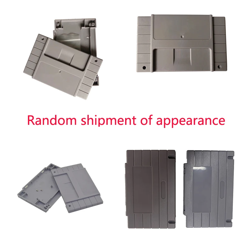 10 PCS For  SNES super unlimited game card shell case cover (2 stainless steel 3.8mm screws) gray American version