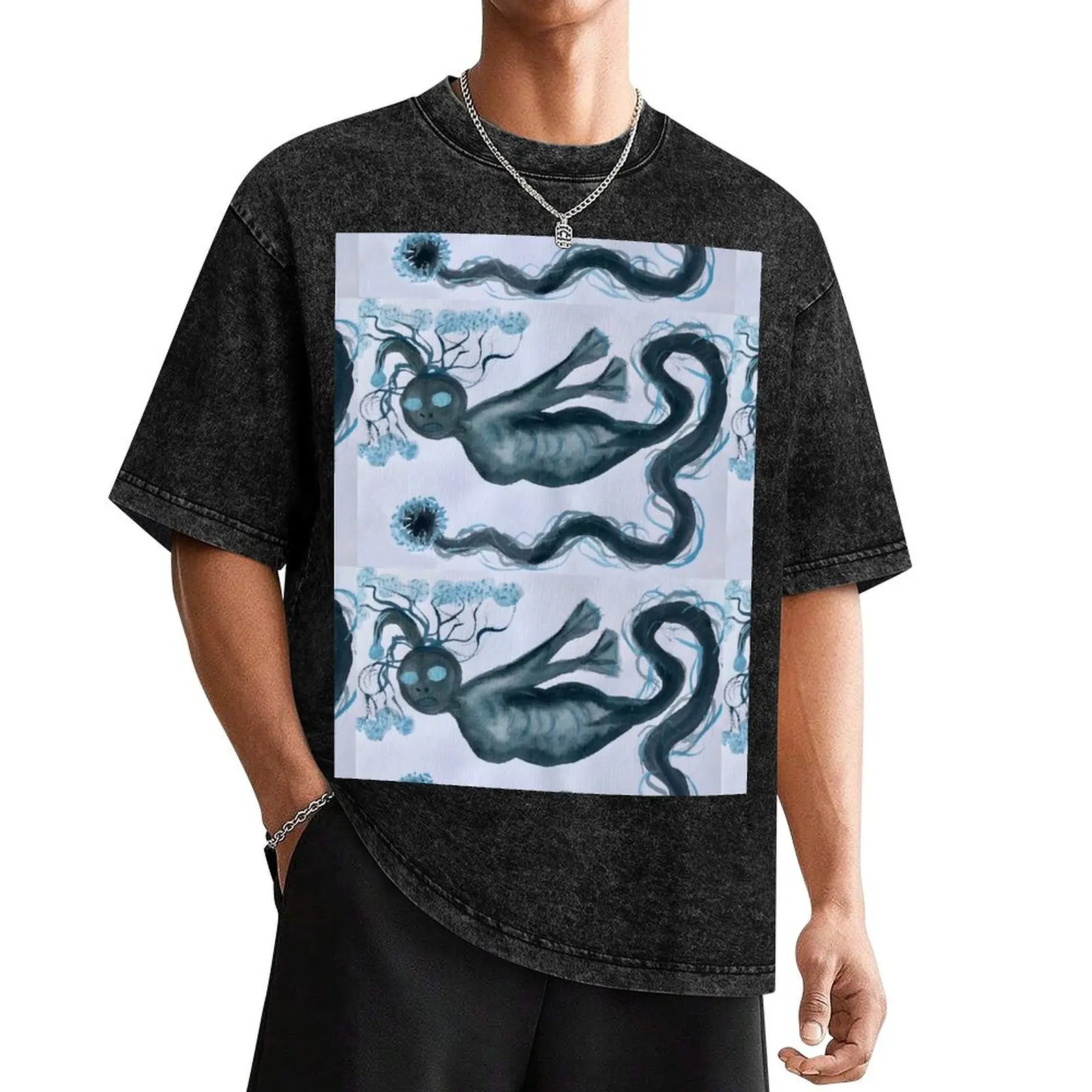 

Demon Mermaid T-Shirt topping Clothing men workout shirt