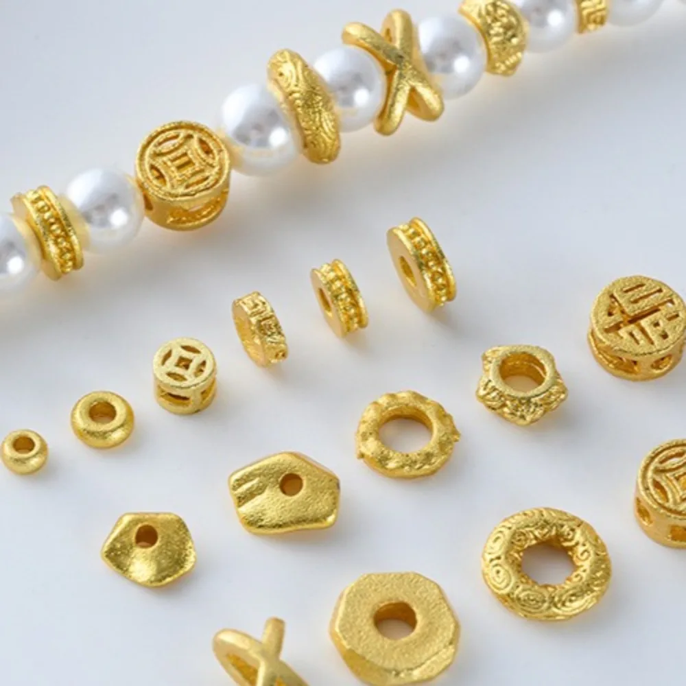 

Медная аллювиальная золотая прокладка Специальная форма для бусин-проставки Fu Медные бусины-колеса DIY Ювелирные аксессуары ручной работы из бисера