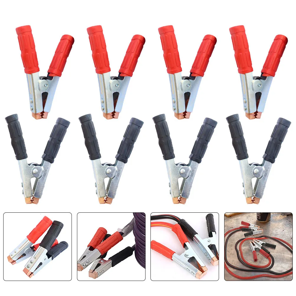 

5Sets Alligator Clamp Black Red Insulated Strong Jaw Car Auto Electric Lead Probe Test Clip Alligator Clamp