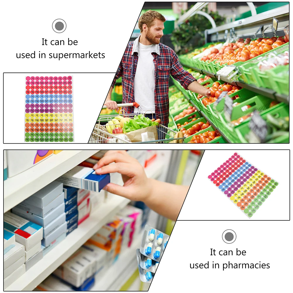 

20 Sheets Price Tag Attracting Customers Attention Tags Sale for Retail Paper Label Colorful Pricing Stickers