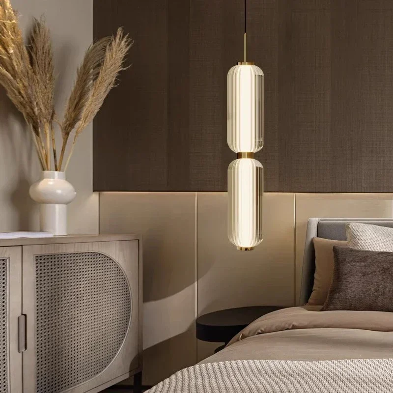 American Light Luxury Hotel Living Room Chandelier High-grade LED Nordic Restaurant Staircase Combination Small Pendant Lights
