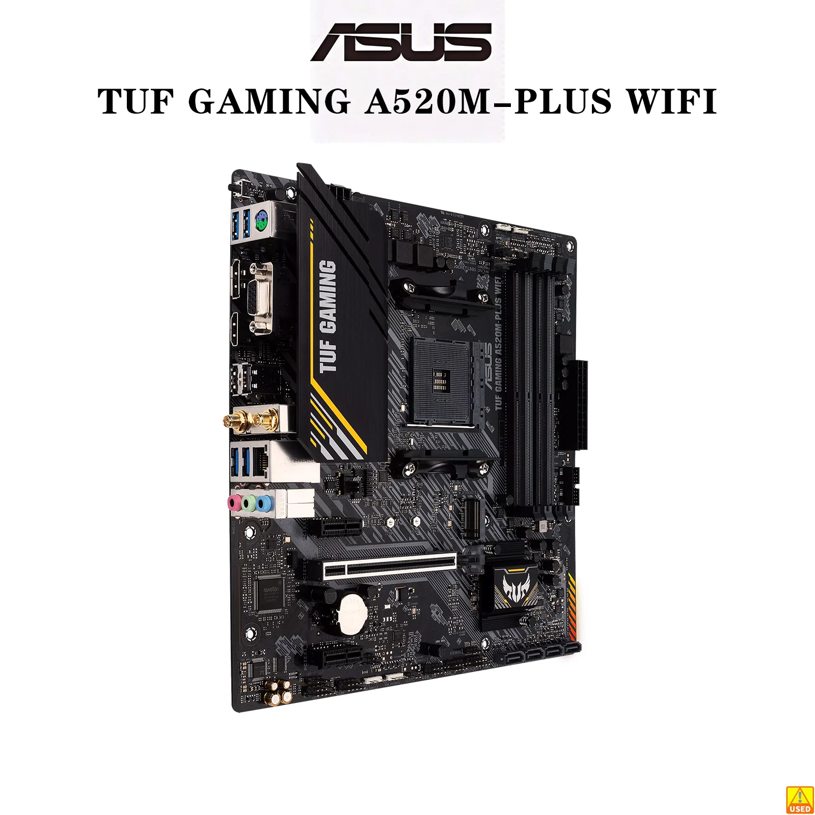 Placa-mãe ASUS TUF GAMING A520M-PLUS WIFI, socket AM4 AMD, memória DDR4, chipset A520.
