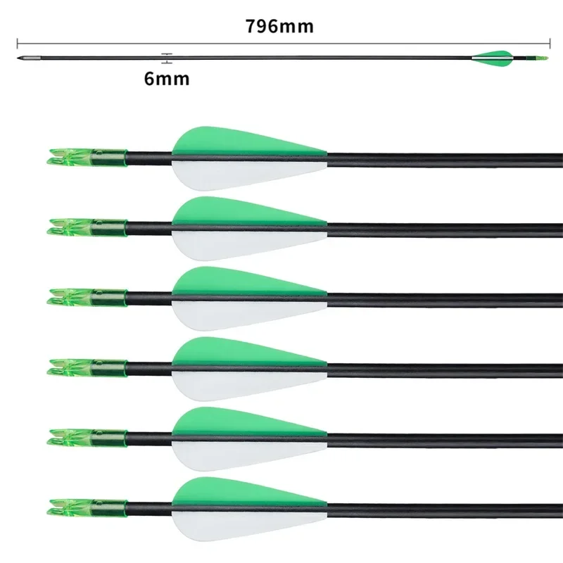 Flechas de fibra de vidrio Spine700 de 31,5 \