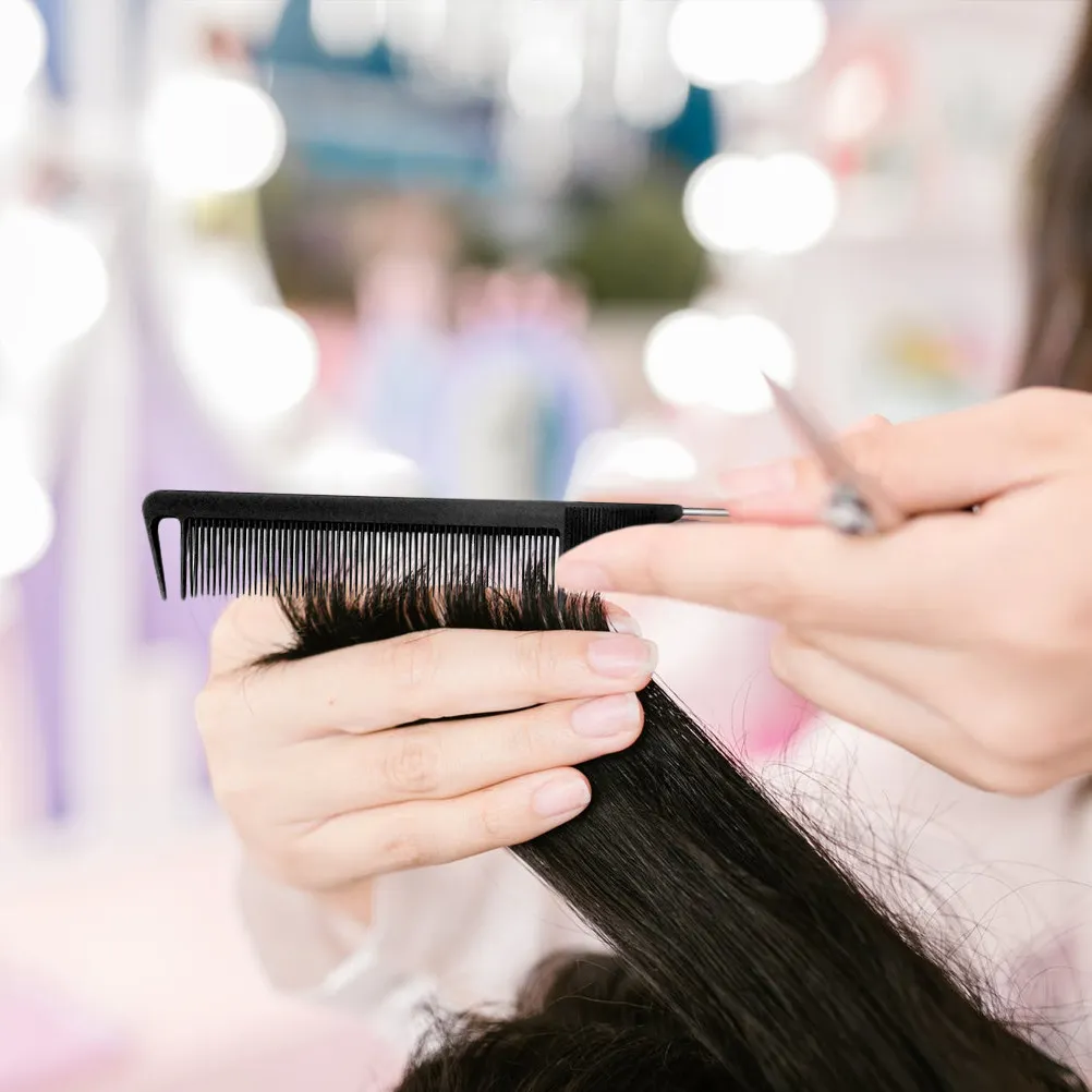 

6Pcs Antistatic Styling Comb Durable Plastic Steel Hairdressing Tool for Salon Home Use Not Easy to Fade Break Smooth Surface