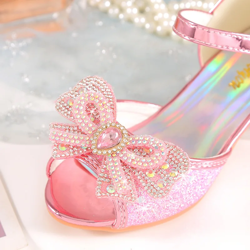 2026 Mädchen-Prinzessinnen-Sandalen Kinderschuhe Frozen Elsa Kinderschuhe Mädchen Mode Baby Rosa Blau Hochhackige Schuhe Größe – Detail 18