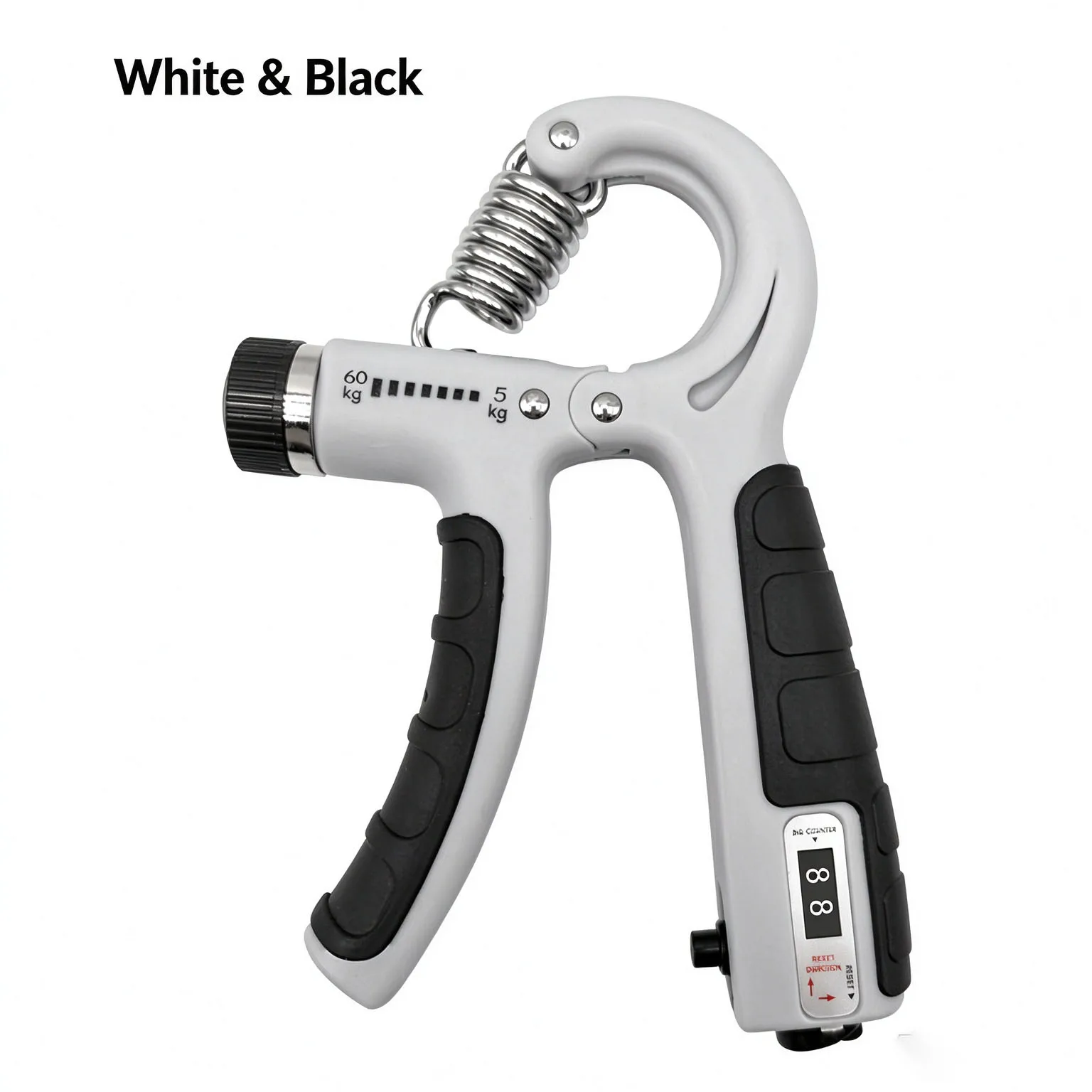 60KG Adjustable Counting Hand Grip Strengthener,Digital Counter Hand Gripper,Wrist Forearm Trainer,Fitness Hand Exercise Gripper