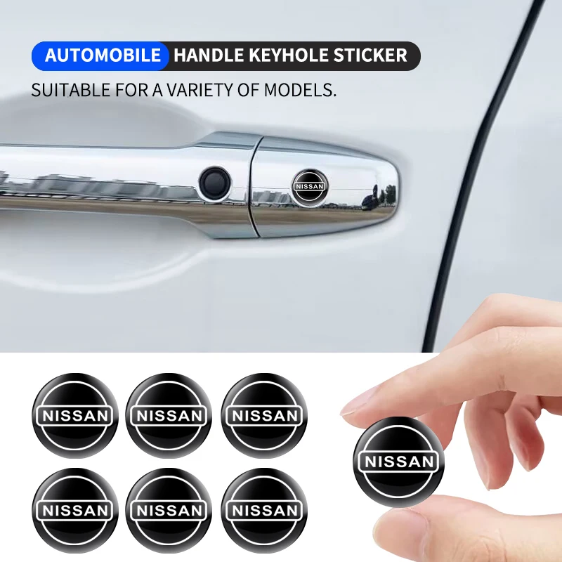 2/5/10Pcs 15mm Car Lock Keyhole Stickers Decoration Protection For Nissan Citroen LEXUS Dacia Tesla Cadillac Land Rover Toyota