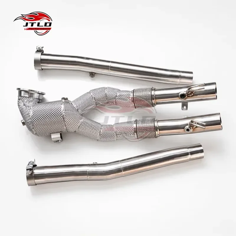 JTLD 304 Stainless Steel High Performance Exhaust Downpipe for Audi RS3 8Y with Heat Shield Upgrade 200 Cells EURO5