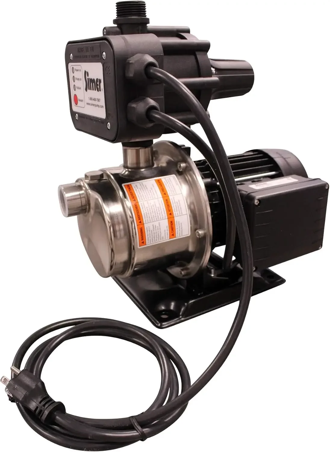 Pressure Booster Pump Rust and Corrosion Proof Stainless Steel Provides Up To 40 PSI of Additional Pressure