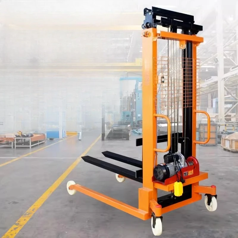 Manual Hydraulic Forklift Stacker Semi-electric Lift Truck
