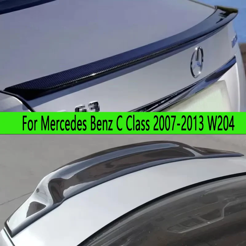 

For Mercedes Benz C Class 2007-2013 W204 C200 C260 Carbon Fiber Spoiler Shunt Rear Tail fins Duckbill Car Retrofit the rear wing