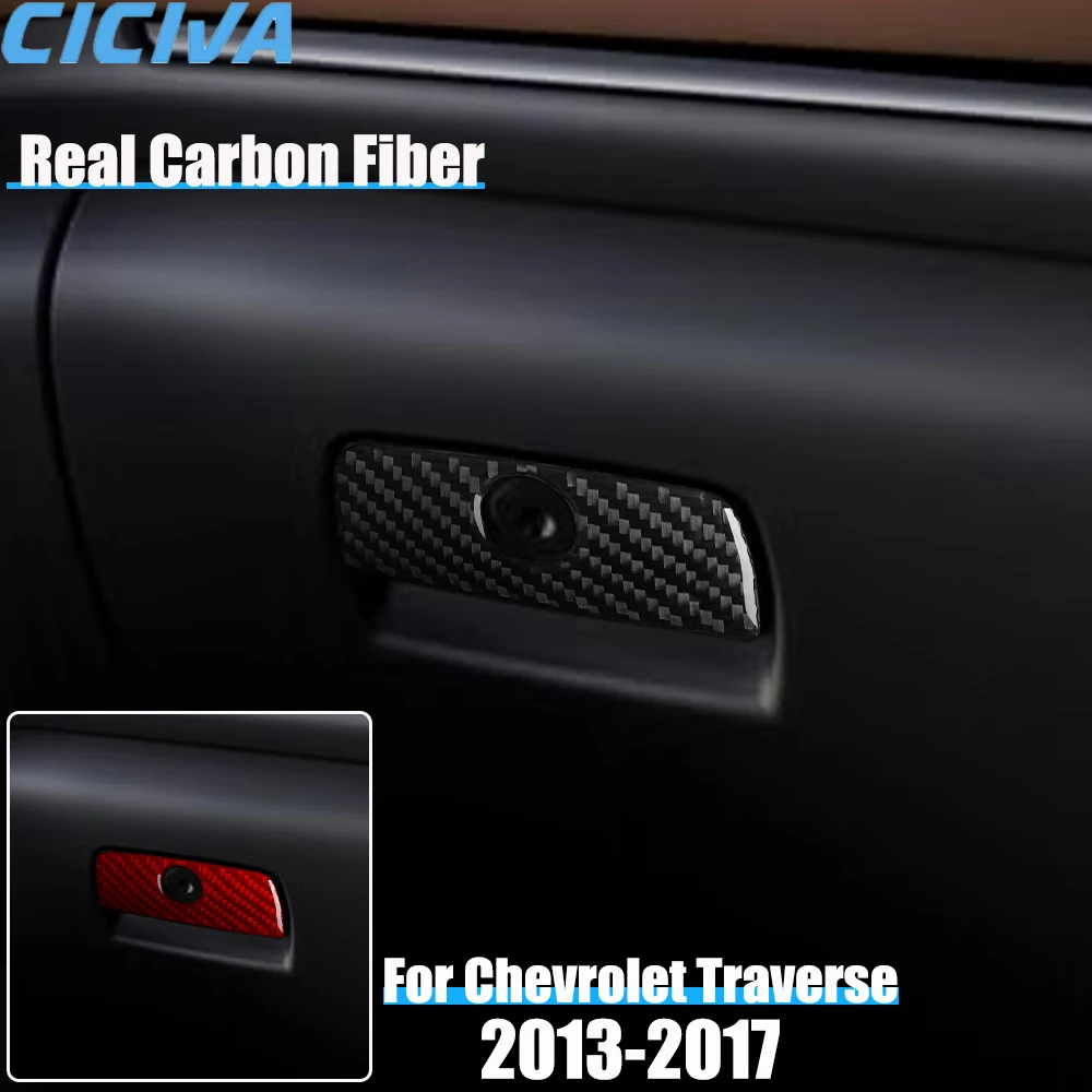 

Настоящее углеродное волокно, автомобильные аксессуары, ручка для хранения перчаток, накладка, мягкая наклейка для Chevrolet Traverse 2013, 2014, 2015, 2016 2017