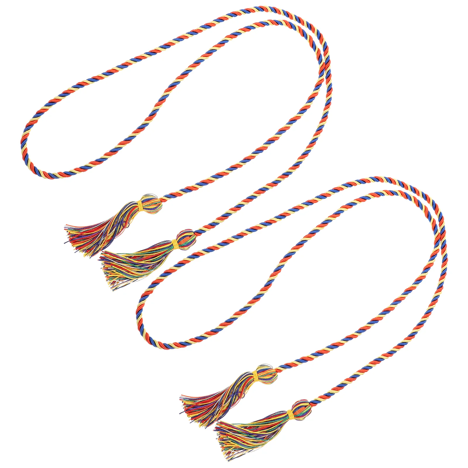 2 Pcs Gold Trim Honor Rope Tassels for Graduation Bachelor Hanging Pendants Caps Clothing