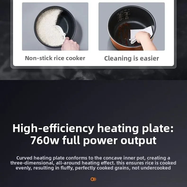 FirmHome Store4L Smart Rice Cooker With Timer Function, Household Energy-Saving Soup And Porridge Cooker, Multifunctional Rice C
