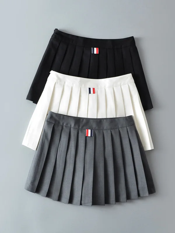 

New Summer Short A-Line Pleated Skirt Slimming High Waist Skirt Wrap Bodycon Skirt College Style Fashionable Women's Skirt