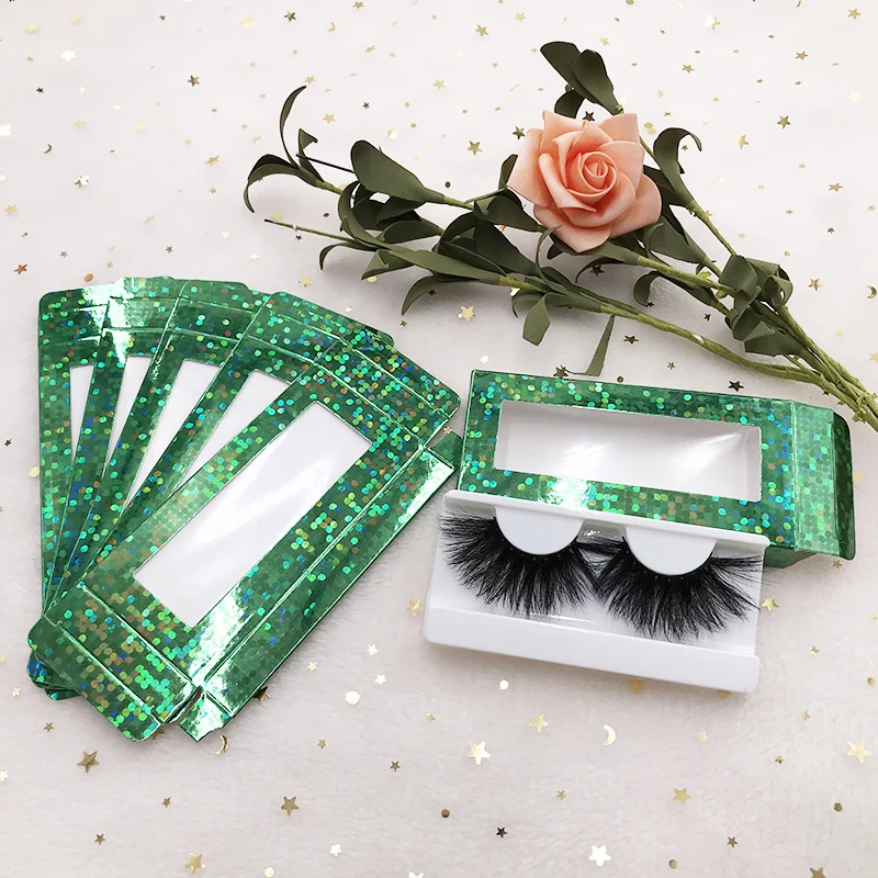 50 unids/lote caja de embalaje de pestañas vacía caja de pestañas de papel suave logotipo de etiqueta privada personalizado sin bandeja