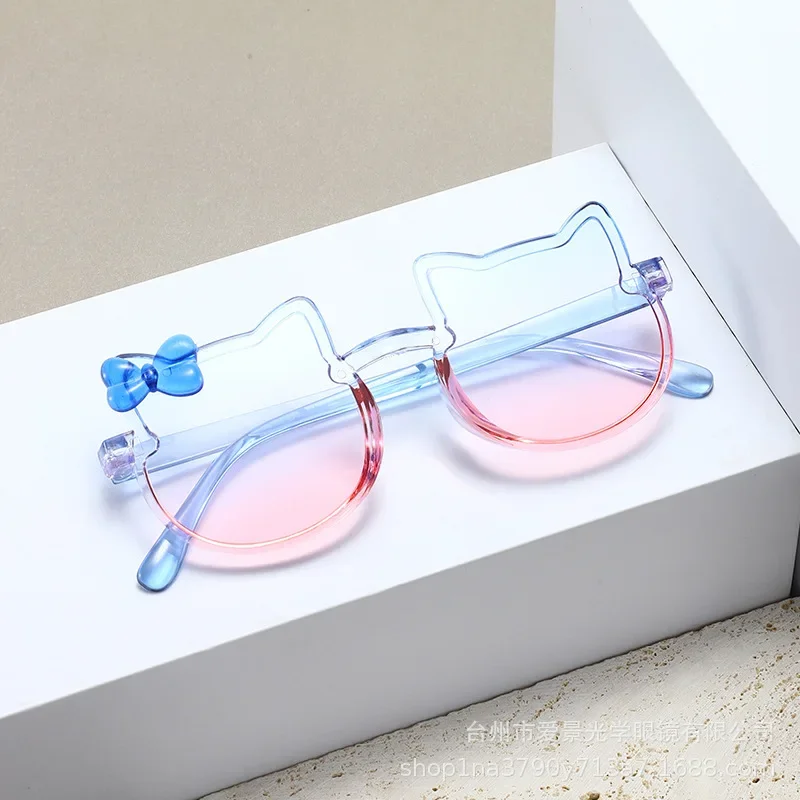 Sanrio New Kawaii Hello Kitty Children's Sunglasses Little Girl Cartoon Sunglasses Cute Baby Delicate Look Shade Colored Glasses