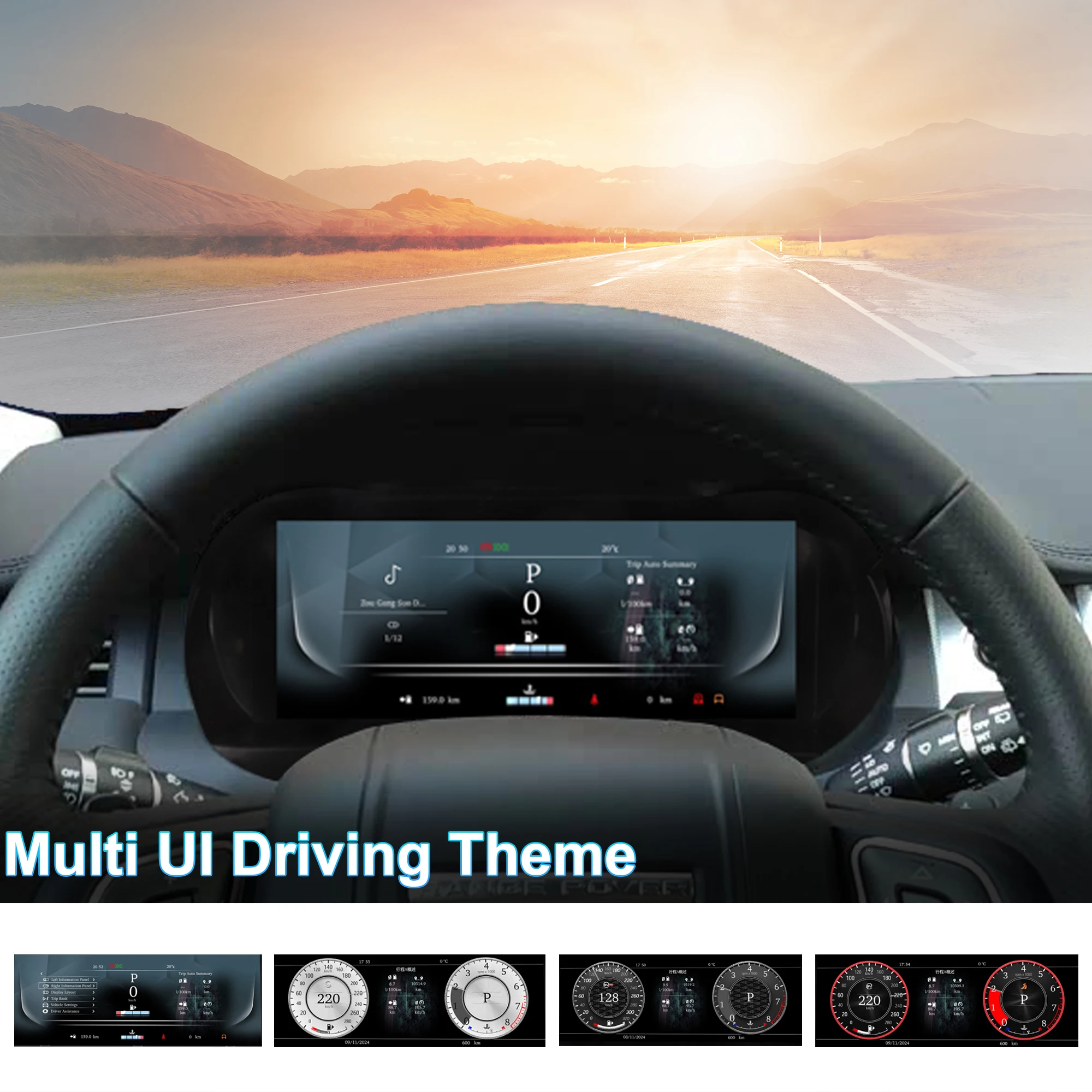 12.3’’ Digital Instrument Cluster for Land Rover Range Rover Evoque 2012-2019 Dashboard Speedometer Gauge, Carplay