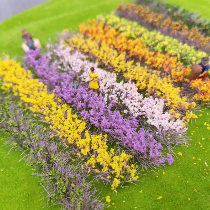 Simulation l'inventaire de champ de riz, modèle de grain, grappe de fleurs, plante, sable, table, paysage, adhésif arrière, 10cm, 2 pièces, 8 pièces