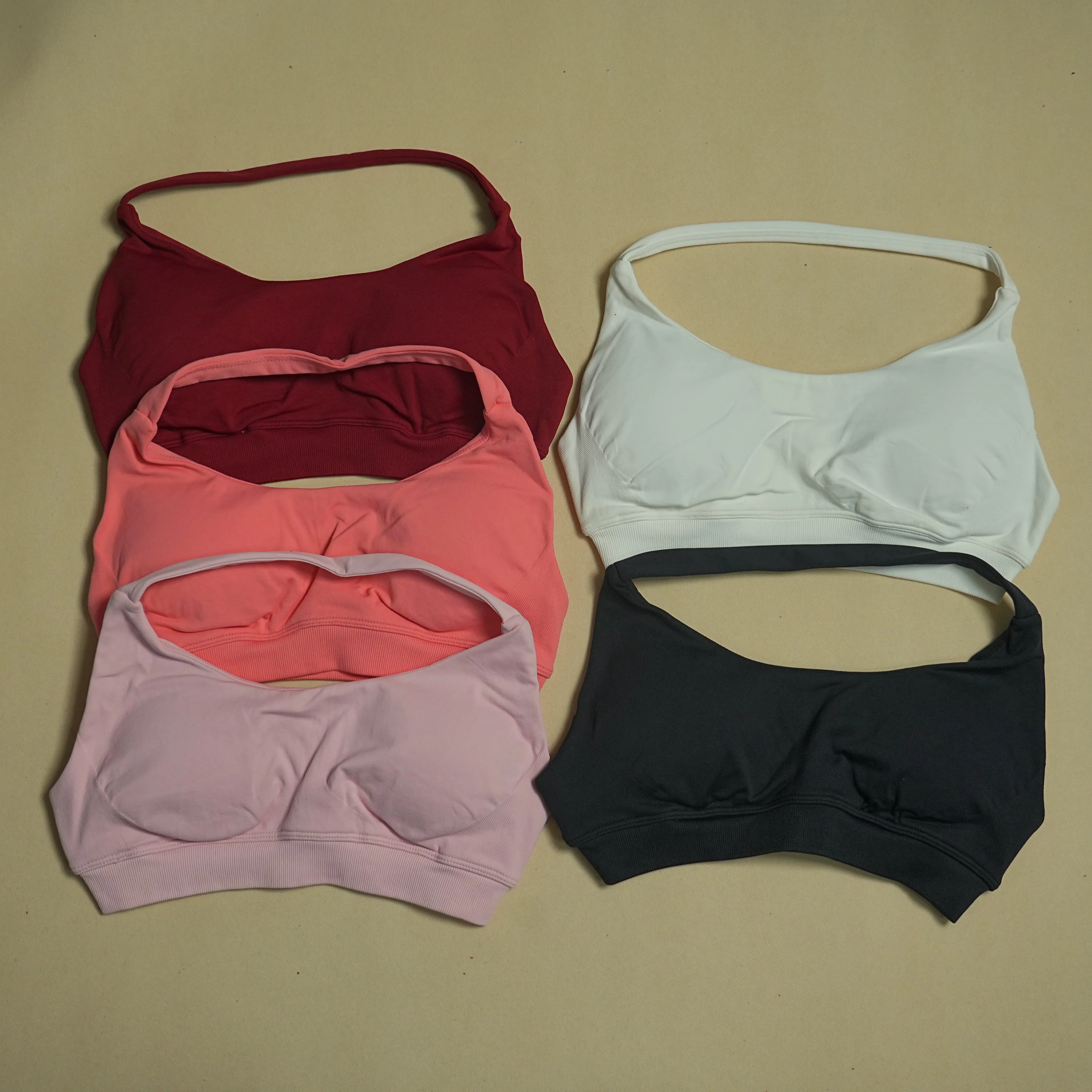

Push Up Sports Bra, Seamless Backless Camisole, High Support Yoga Top, Workout Training Fitness Wear