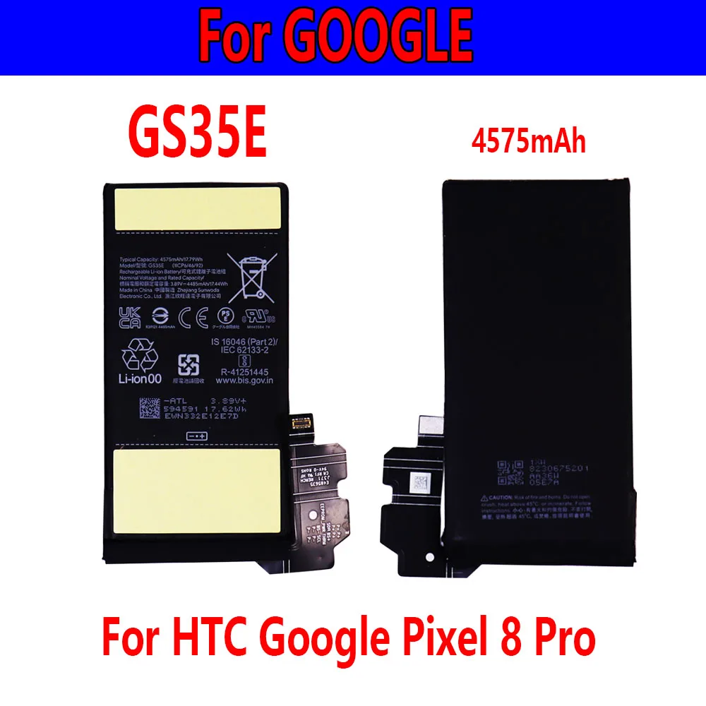 

2025 year Hot selling GS35E 4575mAh Replacement Battery For HTC Gooagle Pixel 8 Pro Phone Battery + Tools