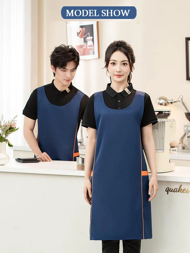 Sleek Waterproof Sleeveless Apron - Modern Stain-Resistant Smock for Home Kitchen & Professional Use Unisex Design for Work