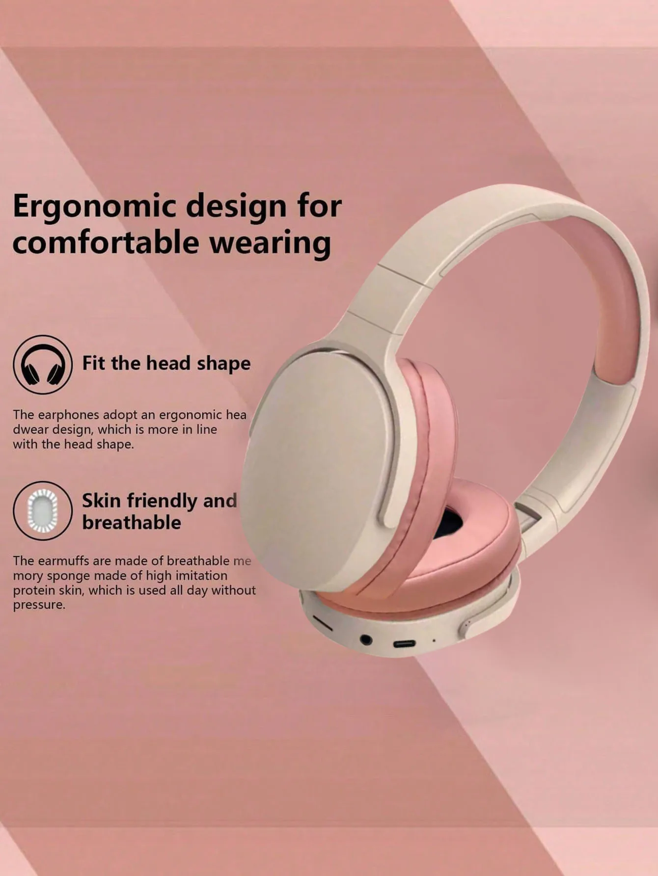 Wireless headset, Jerry 5.3, long battery life, computer/ipad/cell phone universal, listen to songs/gaming game wireless headset
