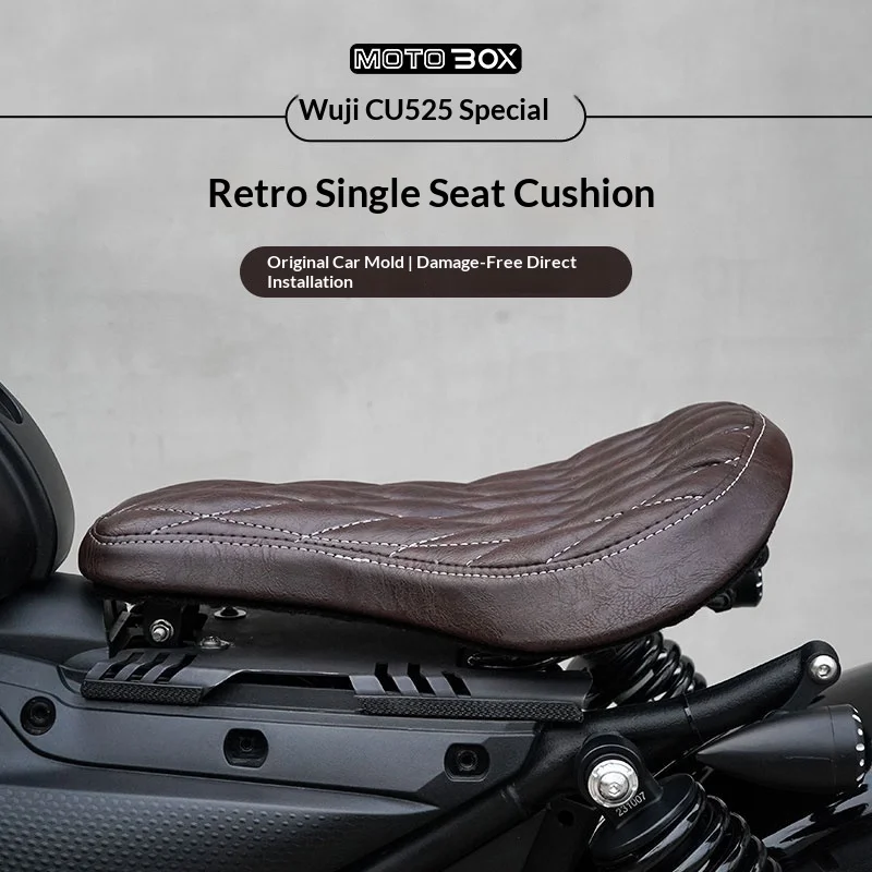 【Premium】For VOGE CU525 retro single front seat Bobber handmade front seat with waterproof plate for comfortable seat cushion ac