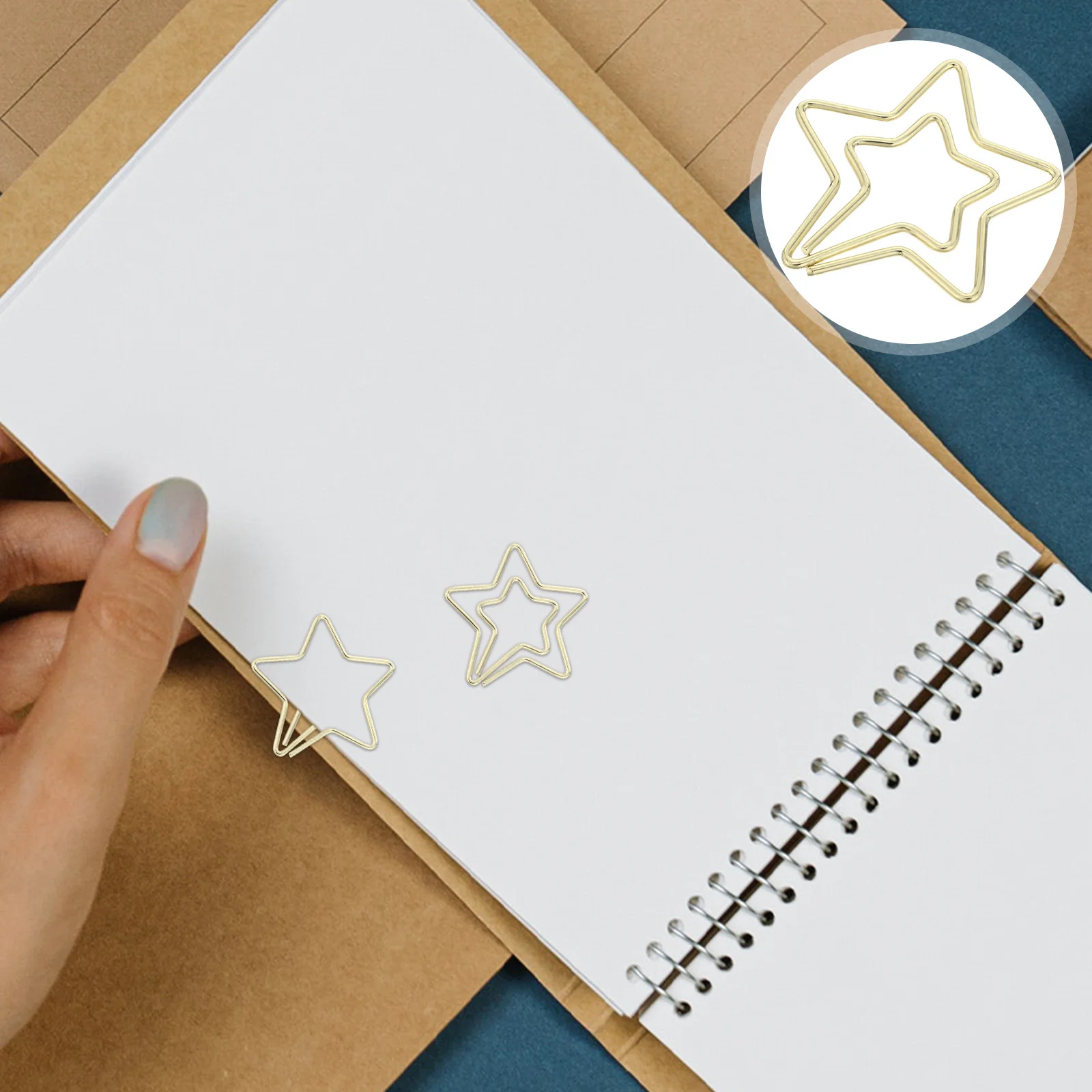 

80pcs Star Shaped Paper Clips Metal Small Novelty Planner Memo Clips For Office School Supplies Decorative Bookmark Stationery