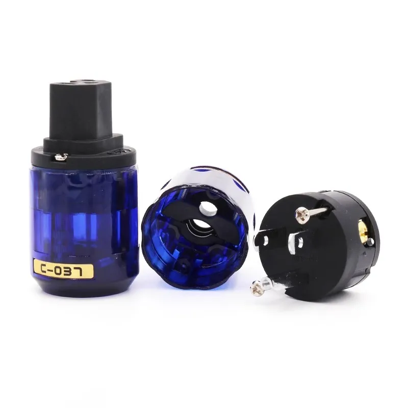 Preffair P-037 C-037 US Power Plug Rhodium Plated IEC Audio Connector Female-Male MATIHUR audio Transparent hifi