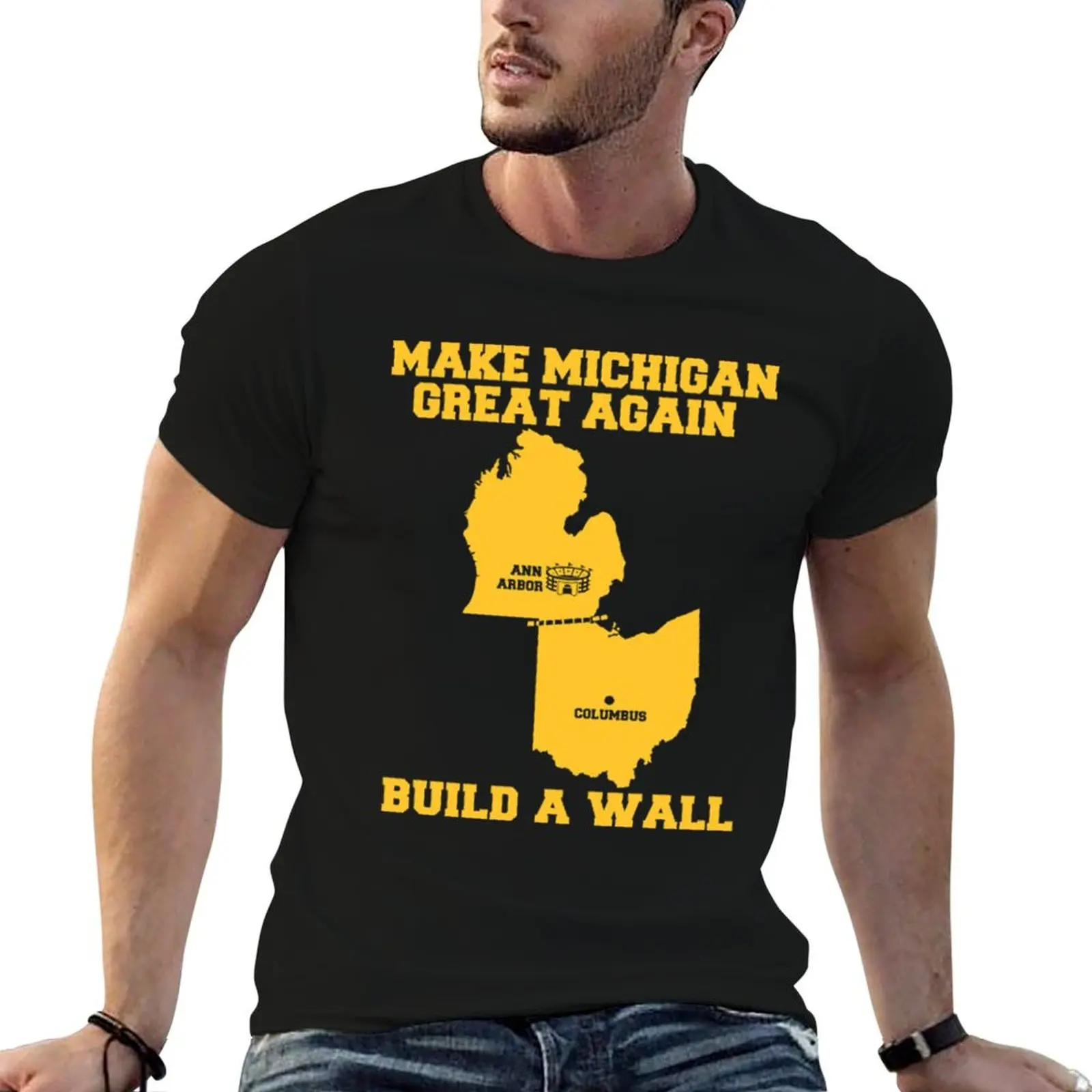 

T-Shirt AGAIN shirt GREAT cotton MAKE t MICHIGAN t T-Shirt men man plain shirt 100%