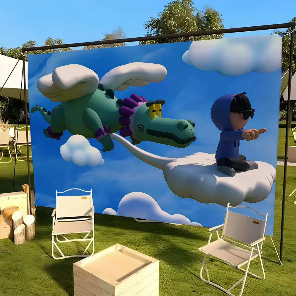 J-Junior H علم المغني الساخن للتخييم في الهواء الطلق بار نزهة حفلة ديكور المنزل الحلي راية